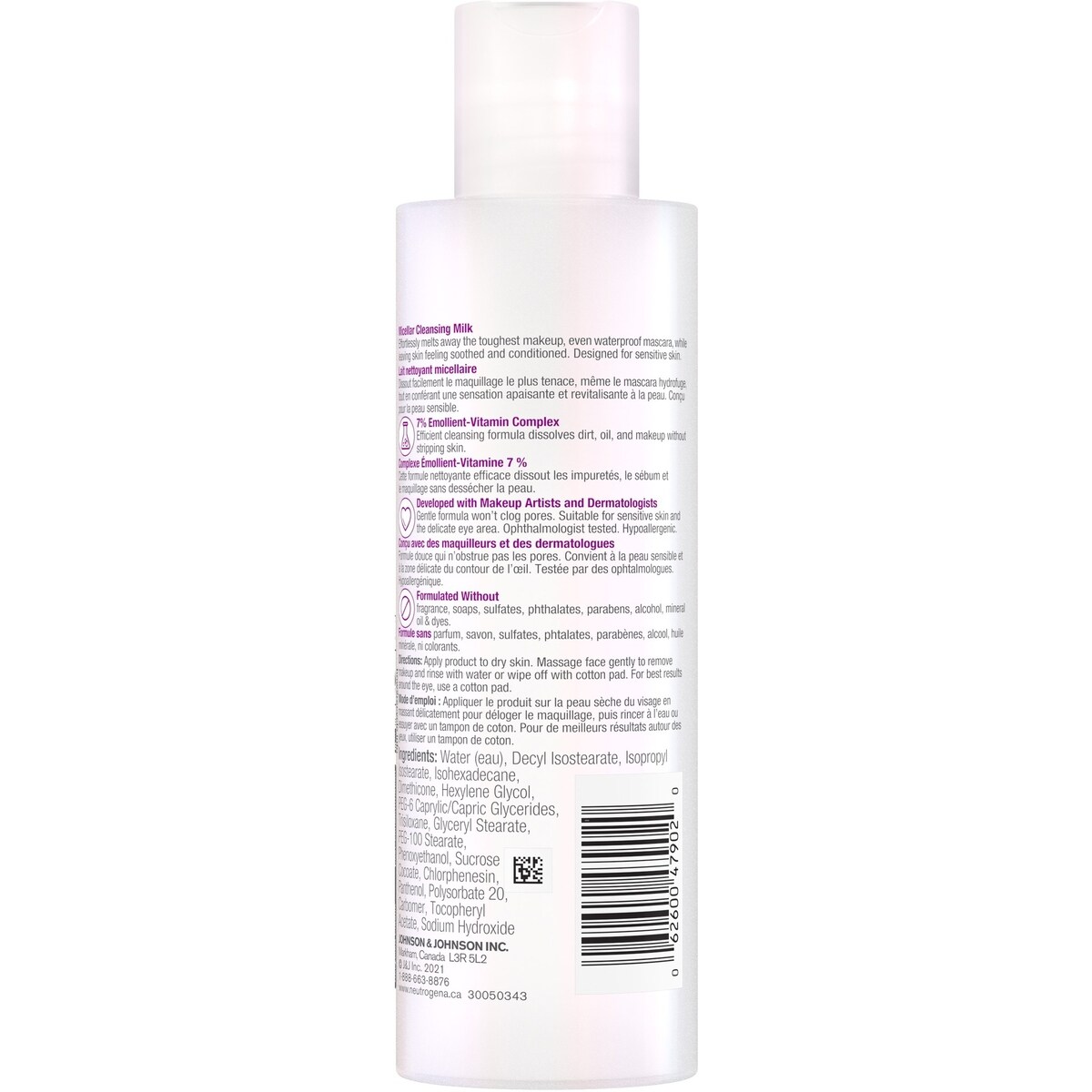 Lait nettoyant micellaire démaquillant