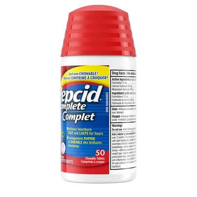Complete Chewable Berry Tablets, Antacid + Acid Reducer for Heartburn 3