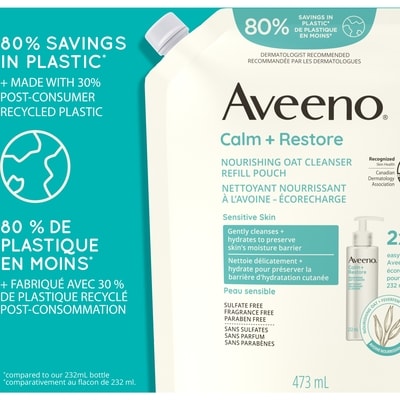 Calm+Restore Nourishing Oat Cleanser Refill Pouch 4