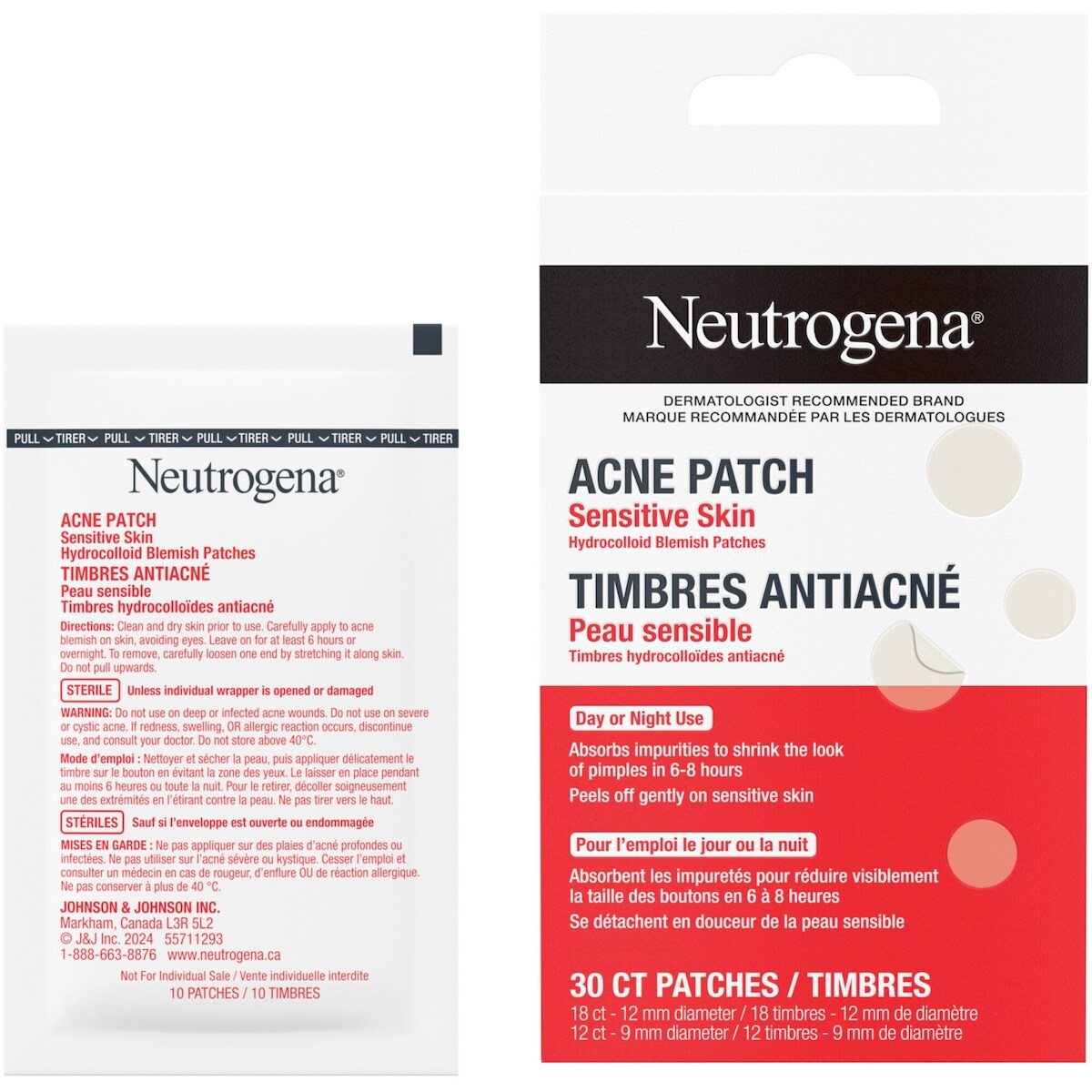 Timbres anti-acné pour peau sensible, deux formats