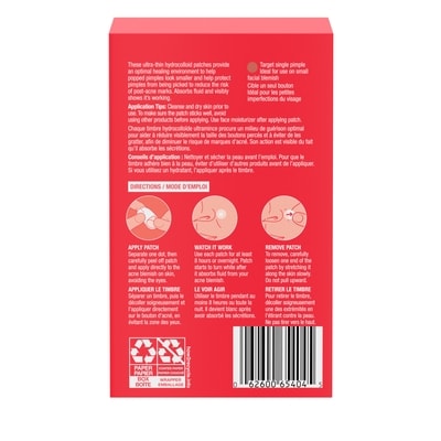 Stubborn Acne Blemish Patches, Hydrocolloid Spot Treatment, Pimple Care Patch, Duo Pack 6