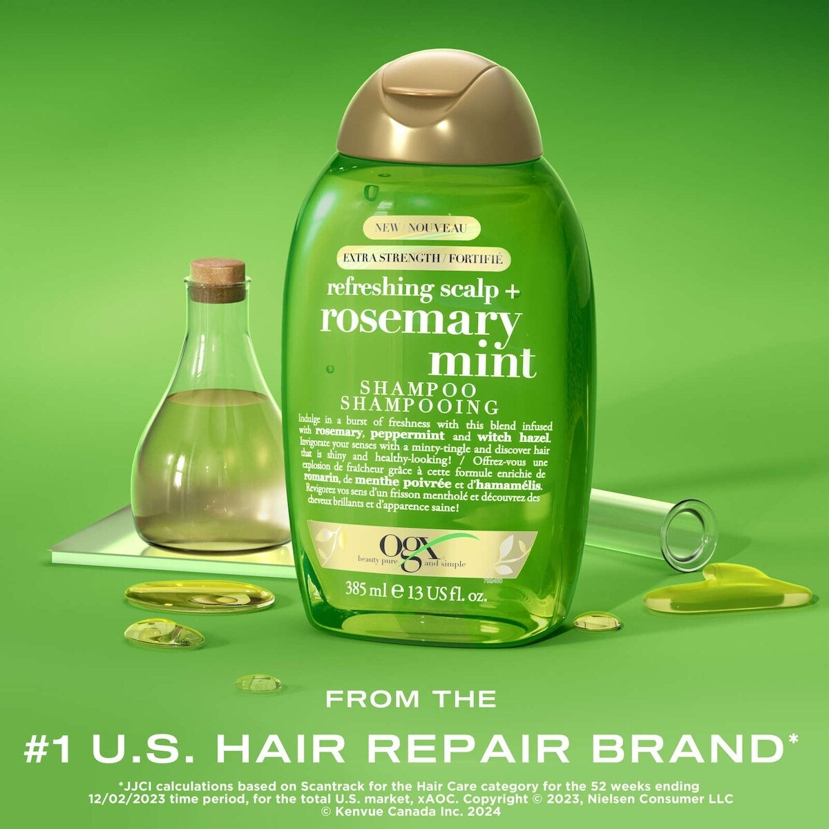 Shampooing fortifié cuir chevelu revigoré + romarin et menthe