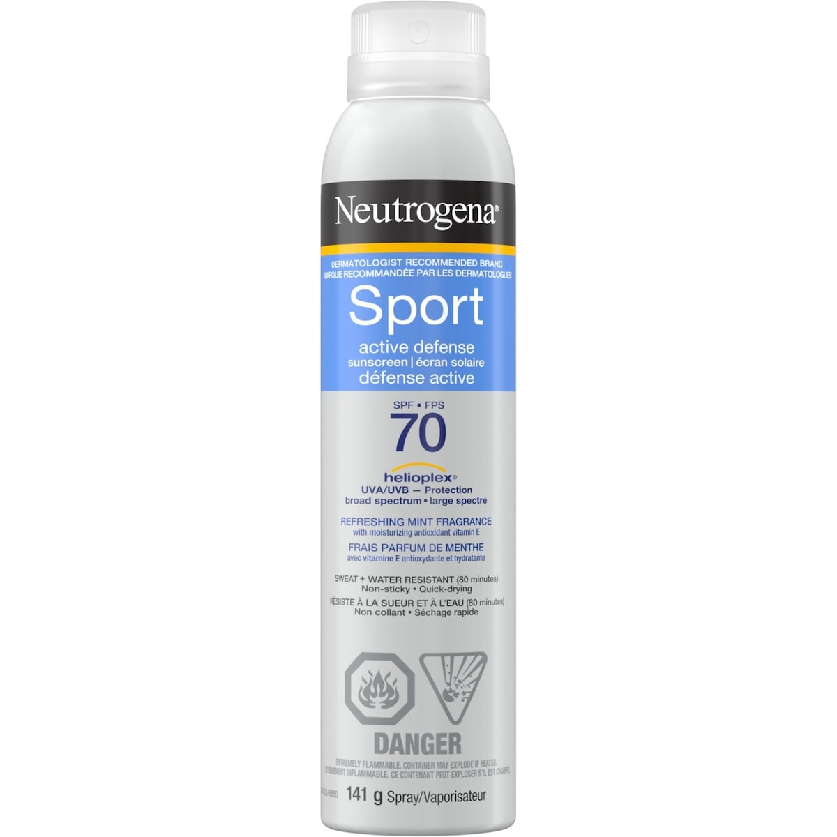 Écran solaire en vaporisateur Sport Active Defense FPS 70