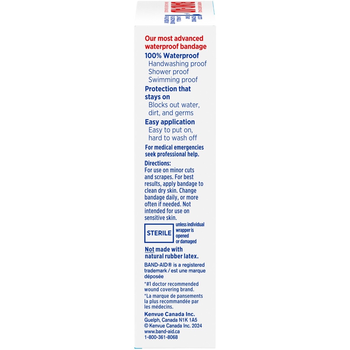 Pansements adhésifs imperméables et transparents