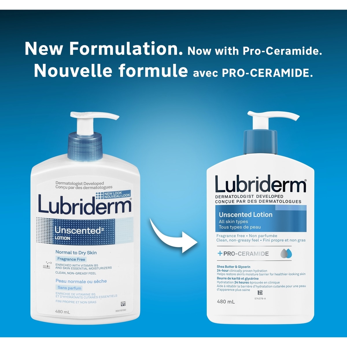 Lotion non parfumée, Beurre de karité et glycérine, Peau sèche, Hydratant pour les mains et le visage