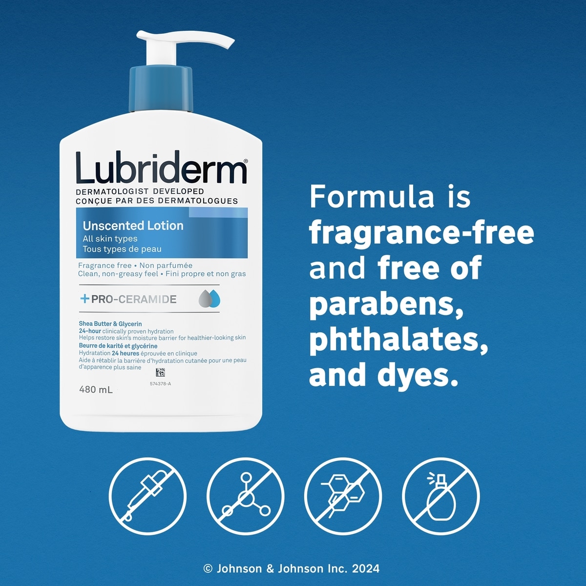 Lotion non parfumée, Beurre de karité et glycérine, Peau sèche, Hydratant pour les mains et le visage