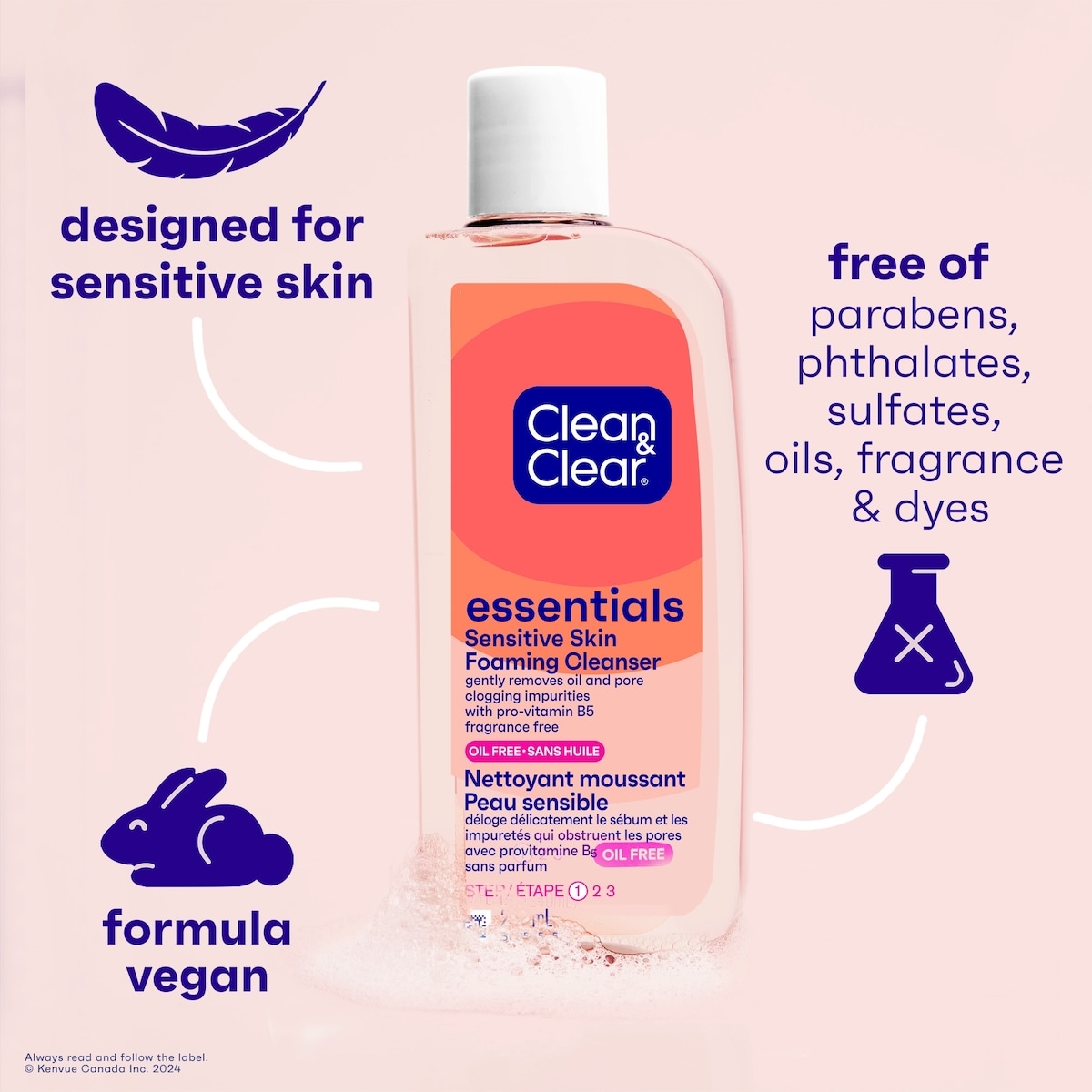 Clean & Clear ESSENTIALS® Foaming Facial Cleanser | Shoppers Drug Mart