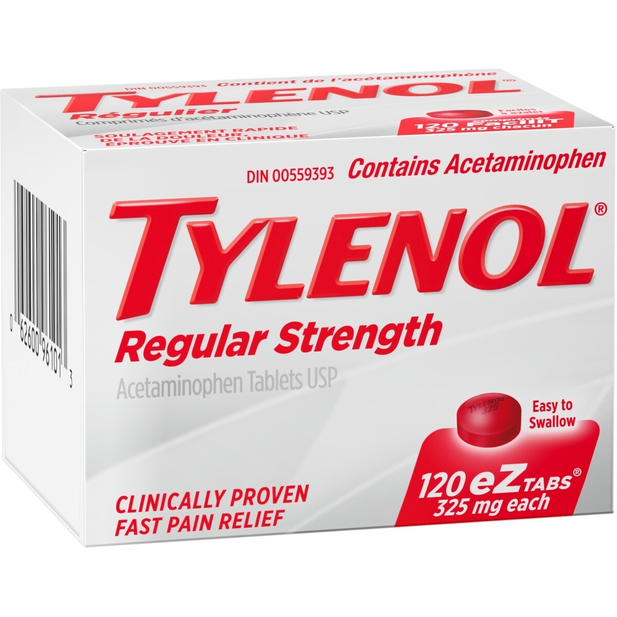 Acétaminophène à 325 mg, analgésique, régulier