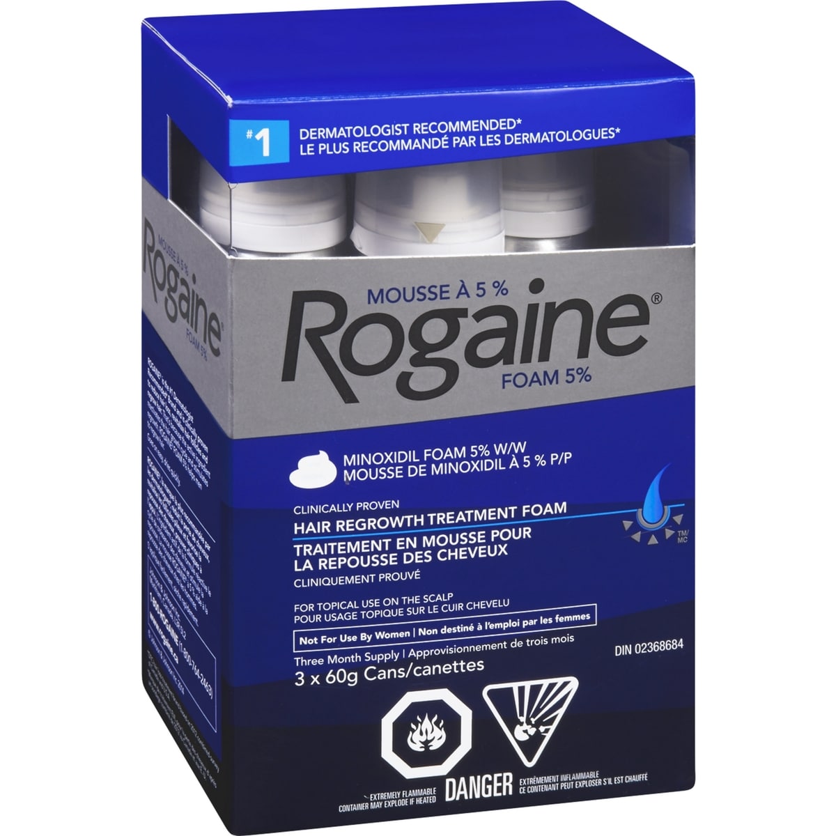 Traitement de perte de cheveux en mousse de minoxidil à 5% pour hommes