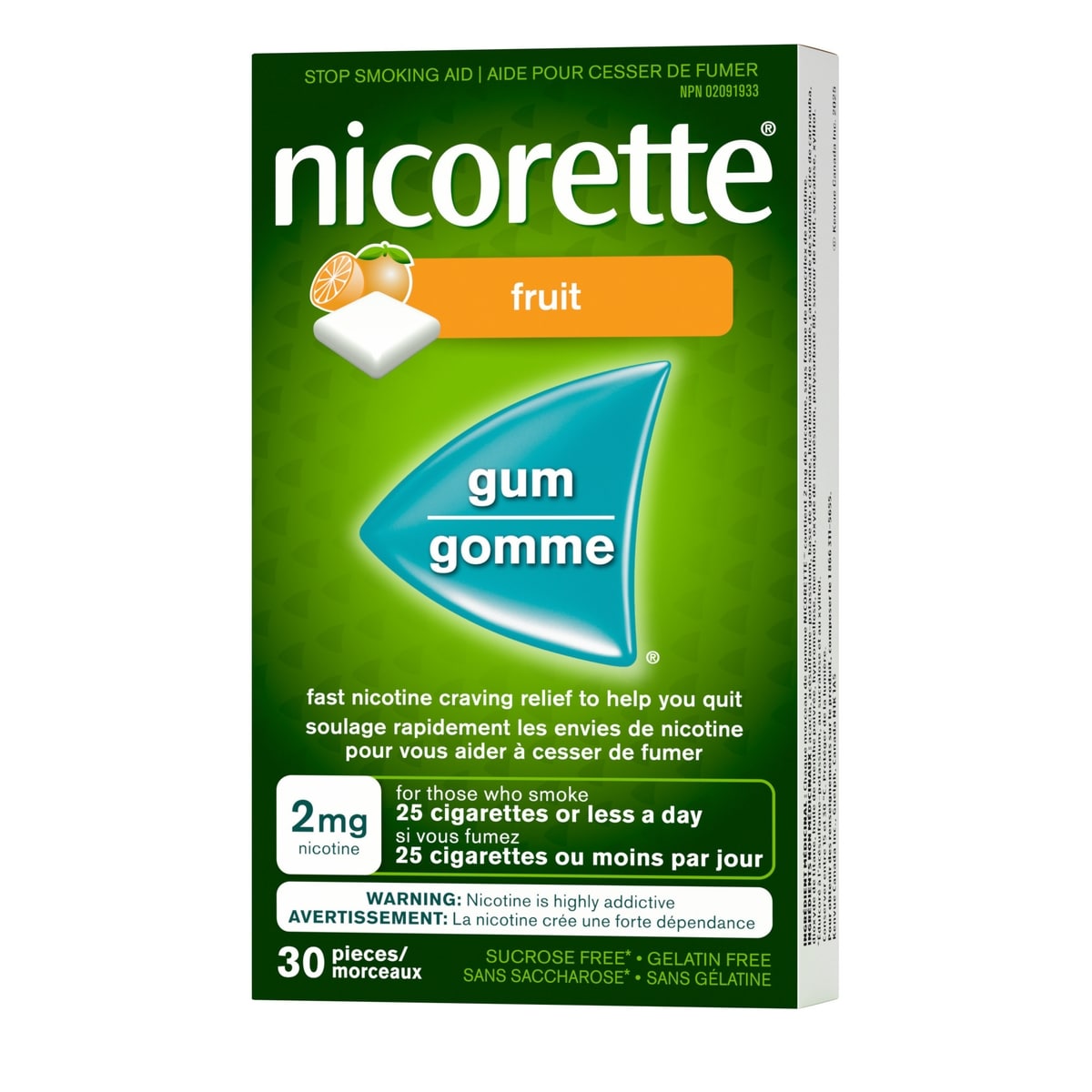 Gomme à 2 mg de nicotine