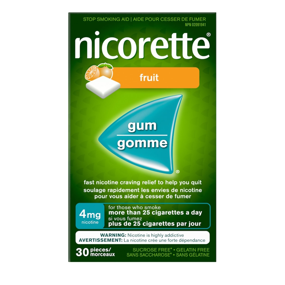 Gomme à 4 mg de nicotine