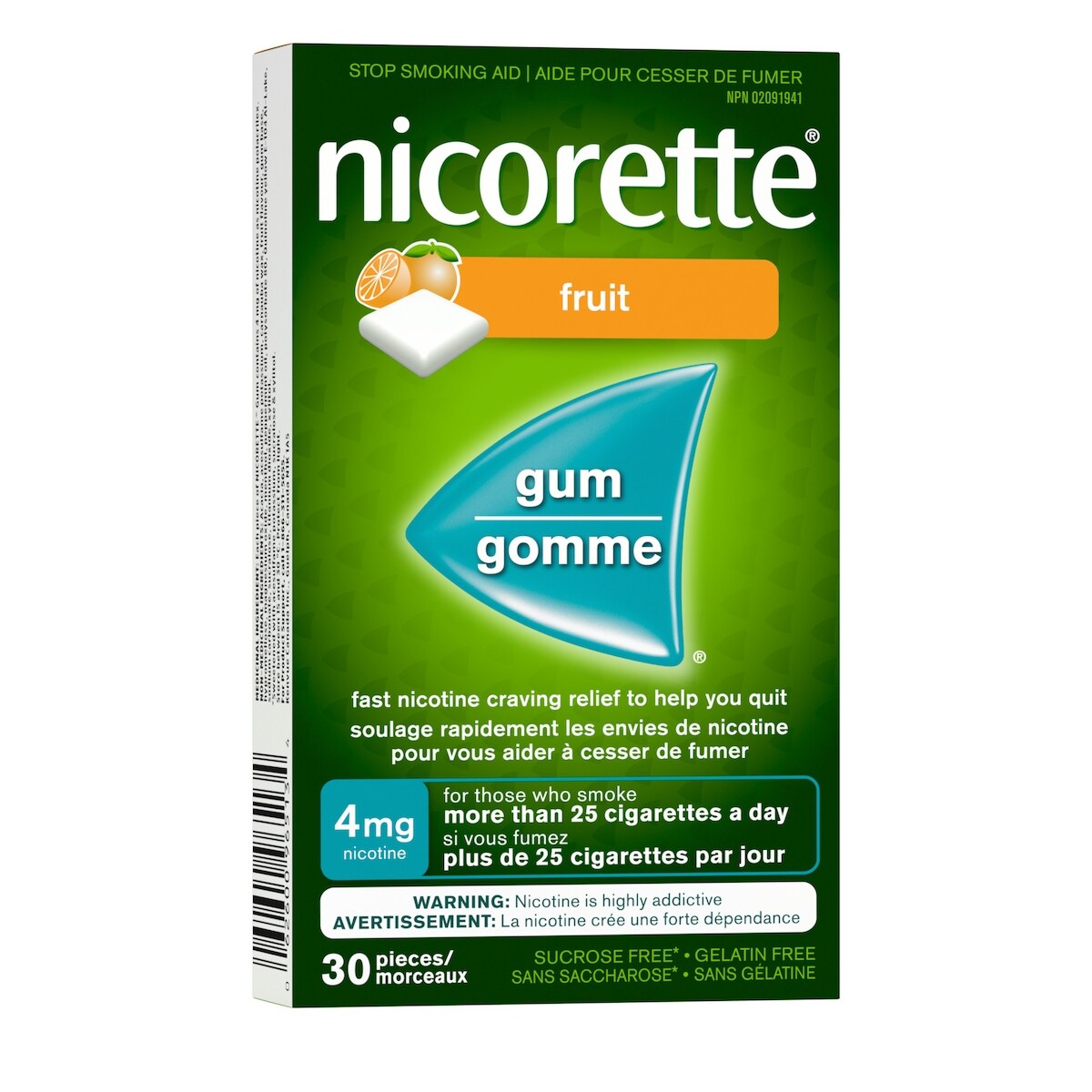 Gomme à 4 mg de nicotine