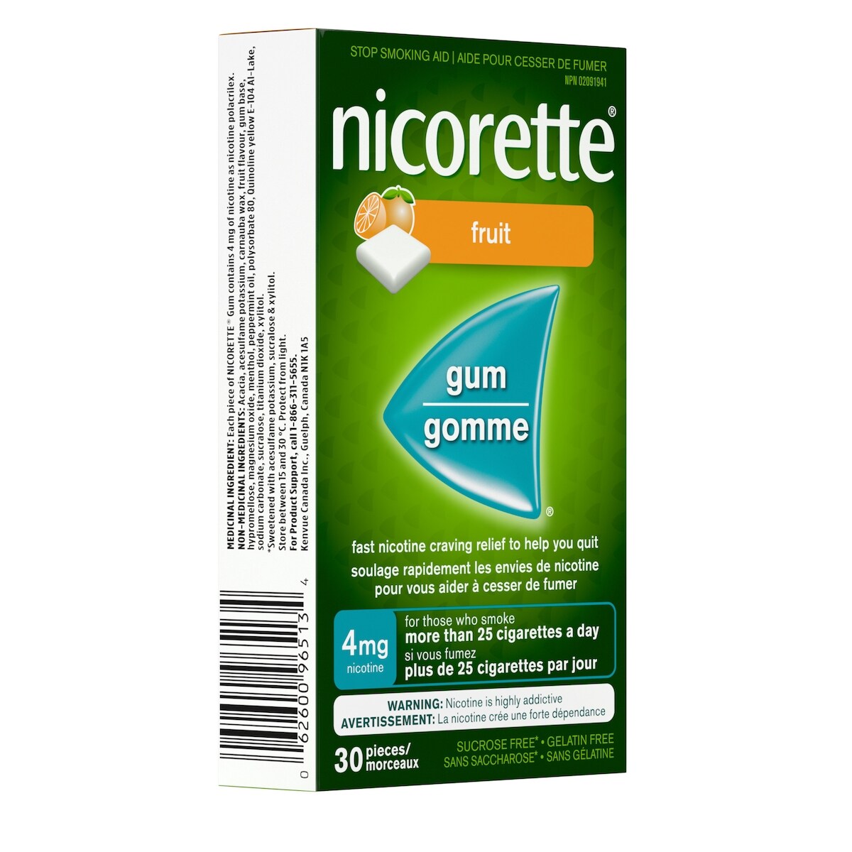 Gomme à 4 mg de nicotine