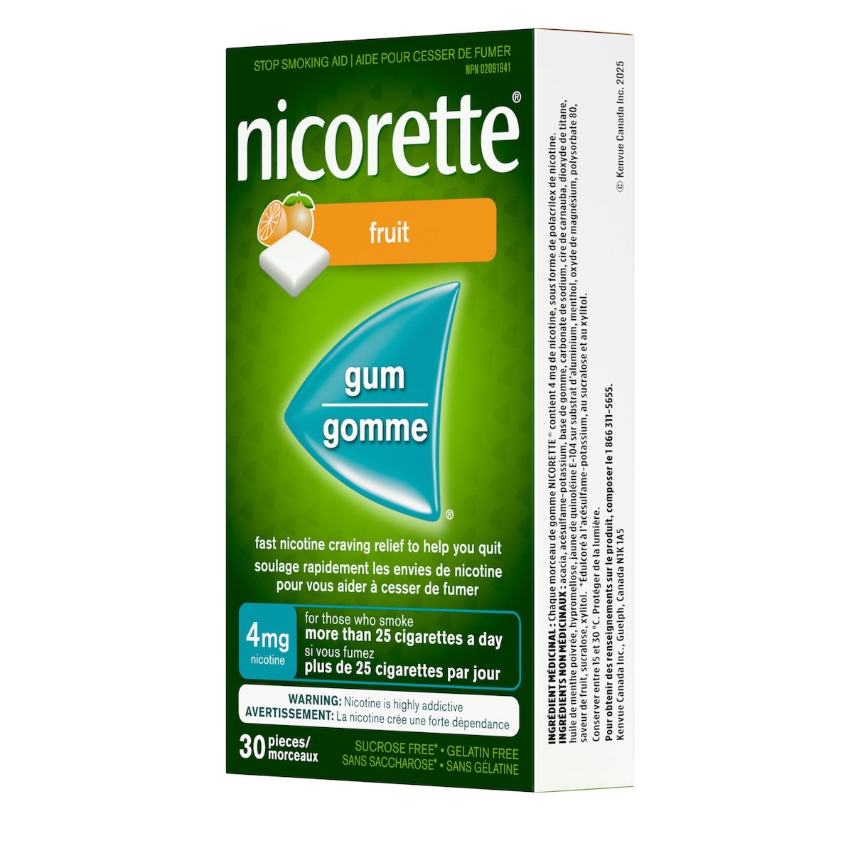 Gomme à 4 mg de nicotine
