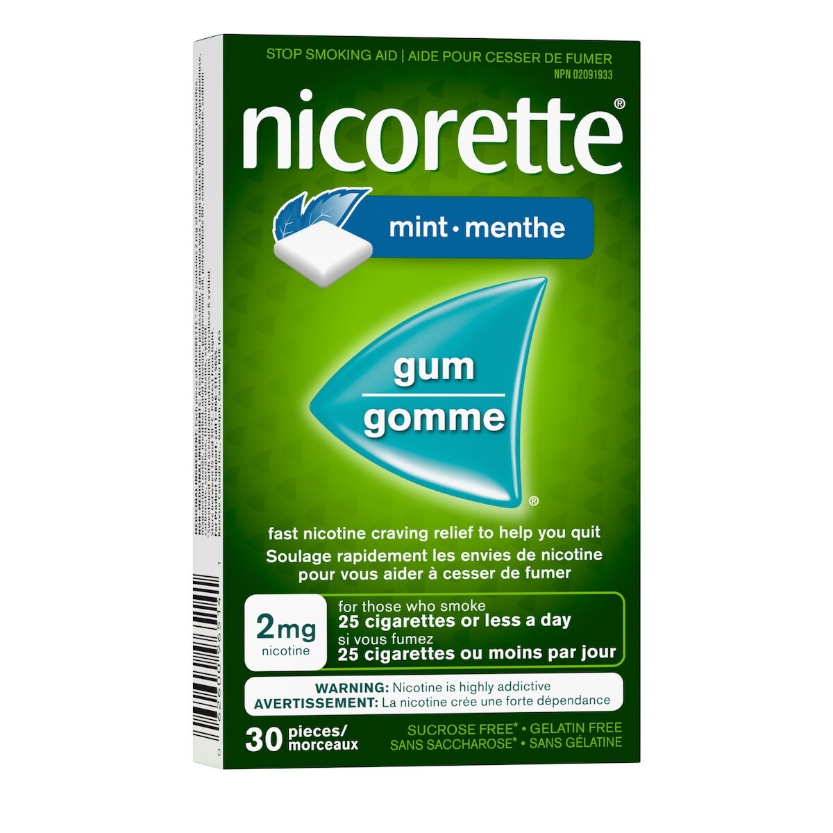 Gomme à mg de nicotine