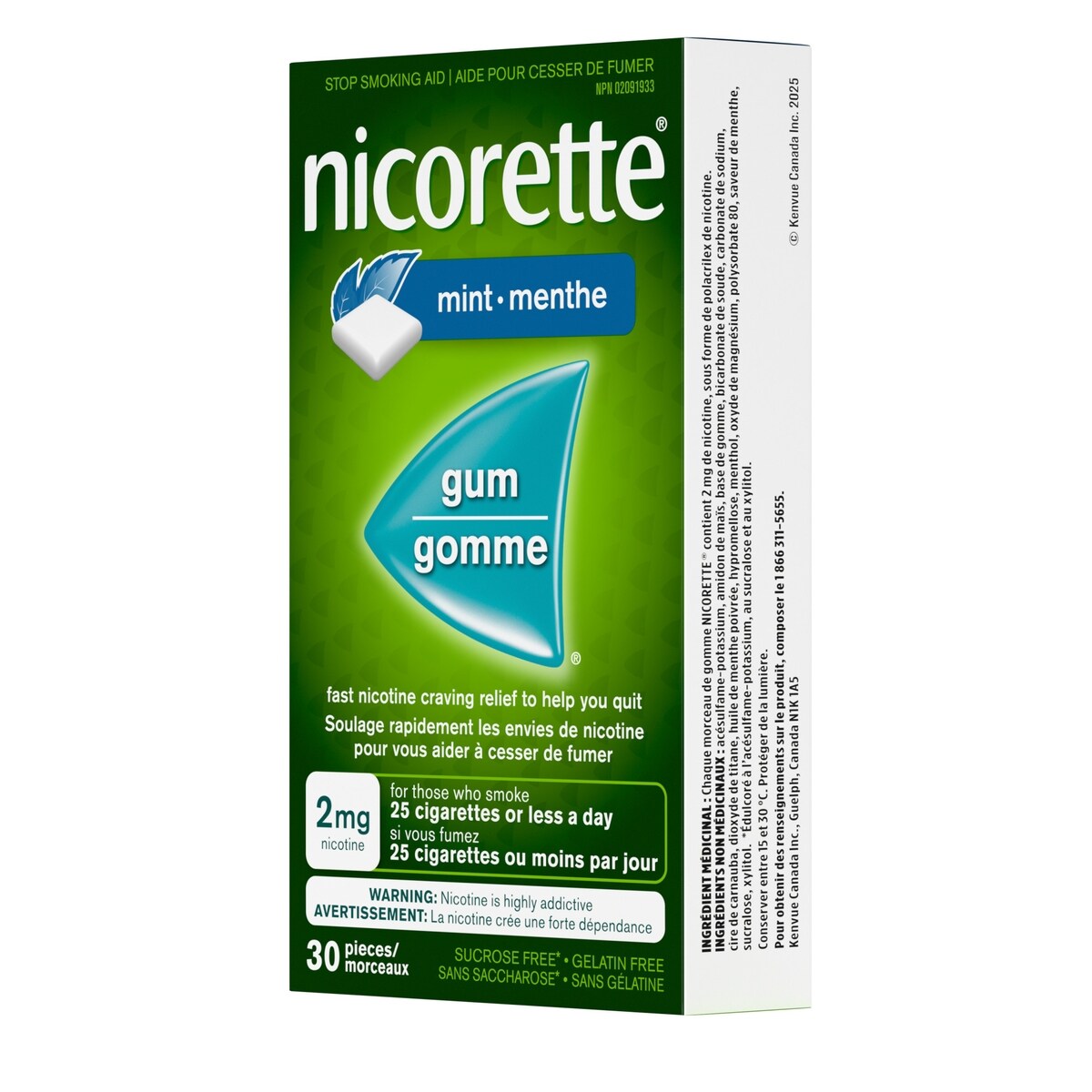 Gomme à mg de nicotine