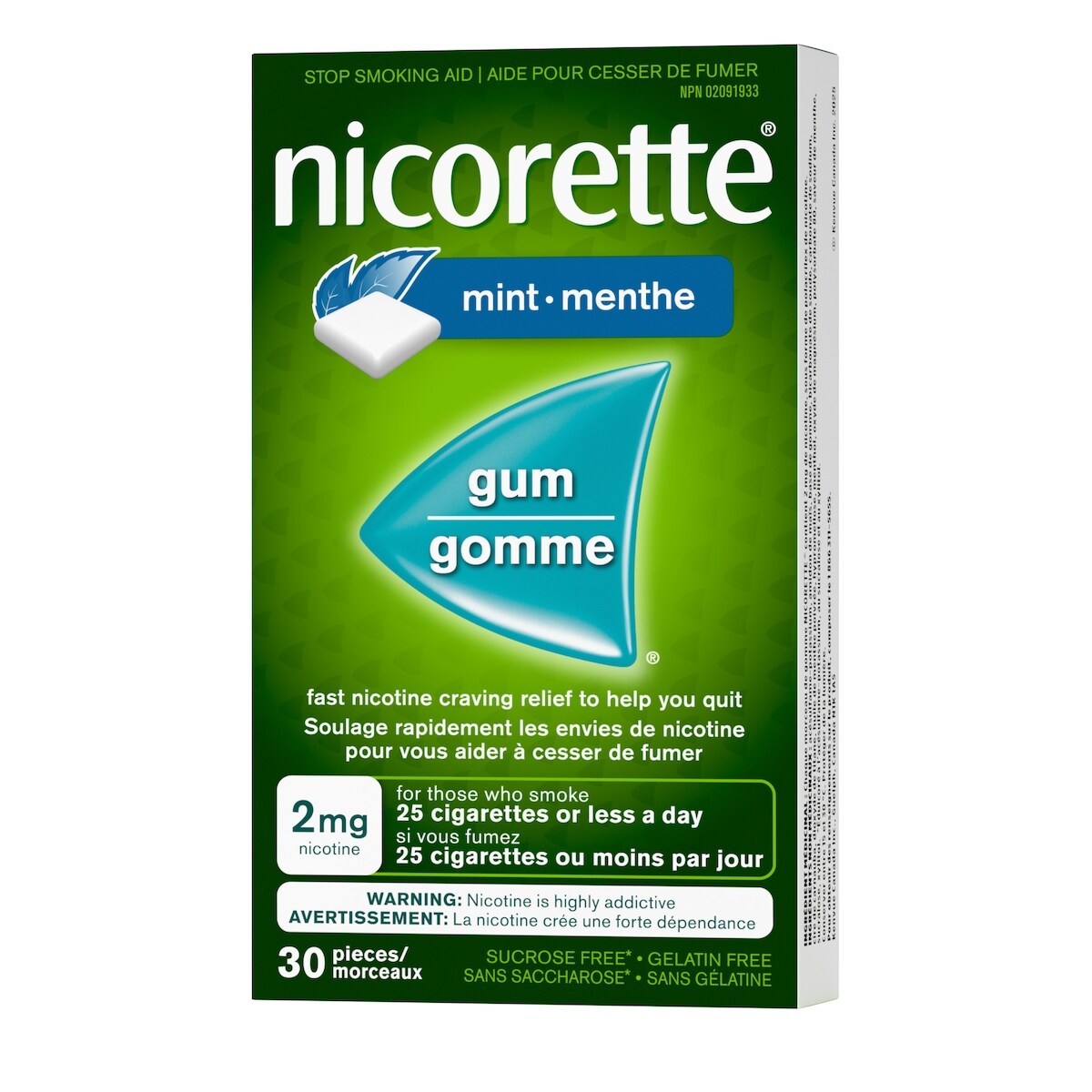 Gomme à mg de nicotine