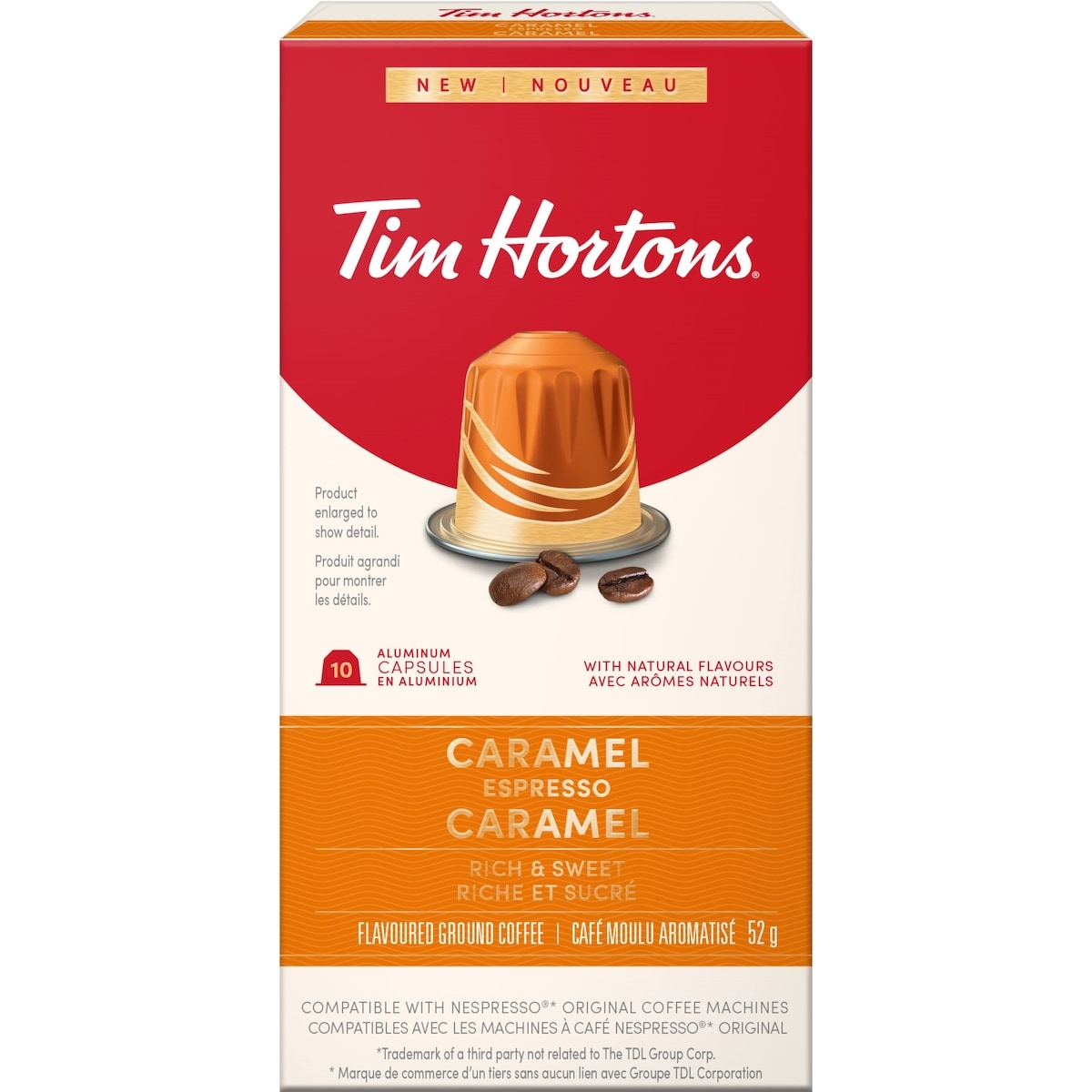 Tim Hortons Café Moulu Espresso Au Caramel 10ea