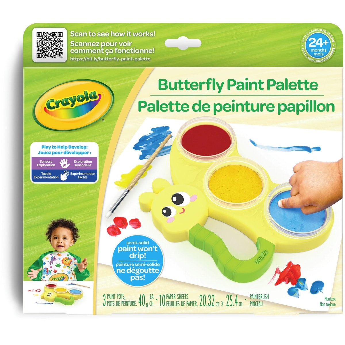 Palette de peinture papillon
