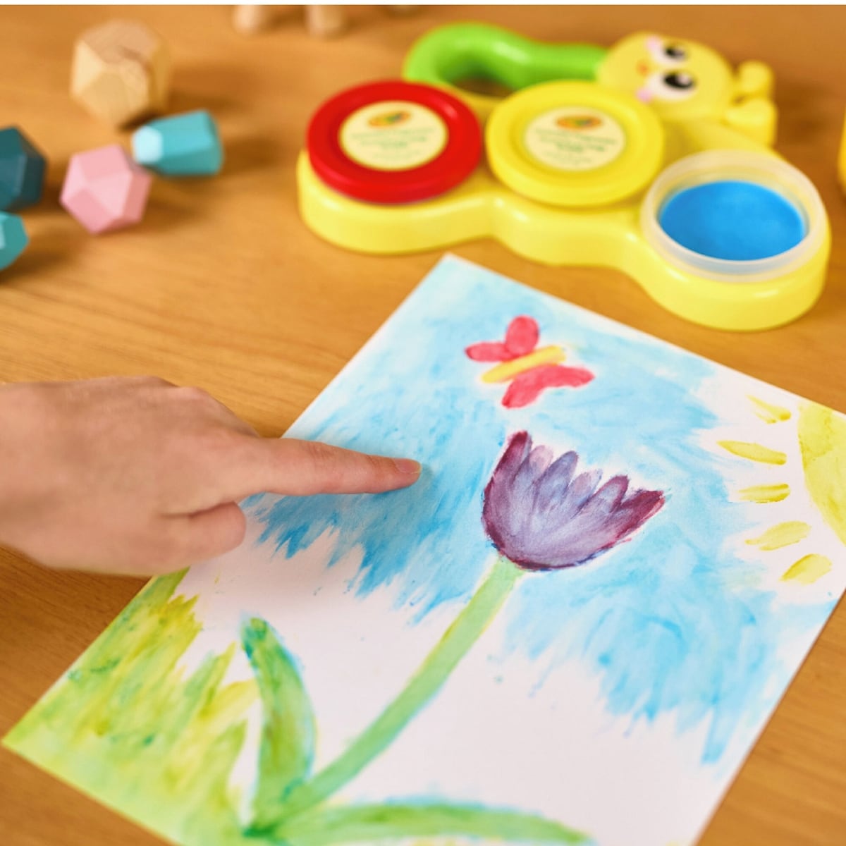 Palette de peinture papillon