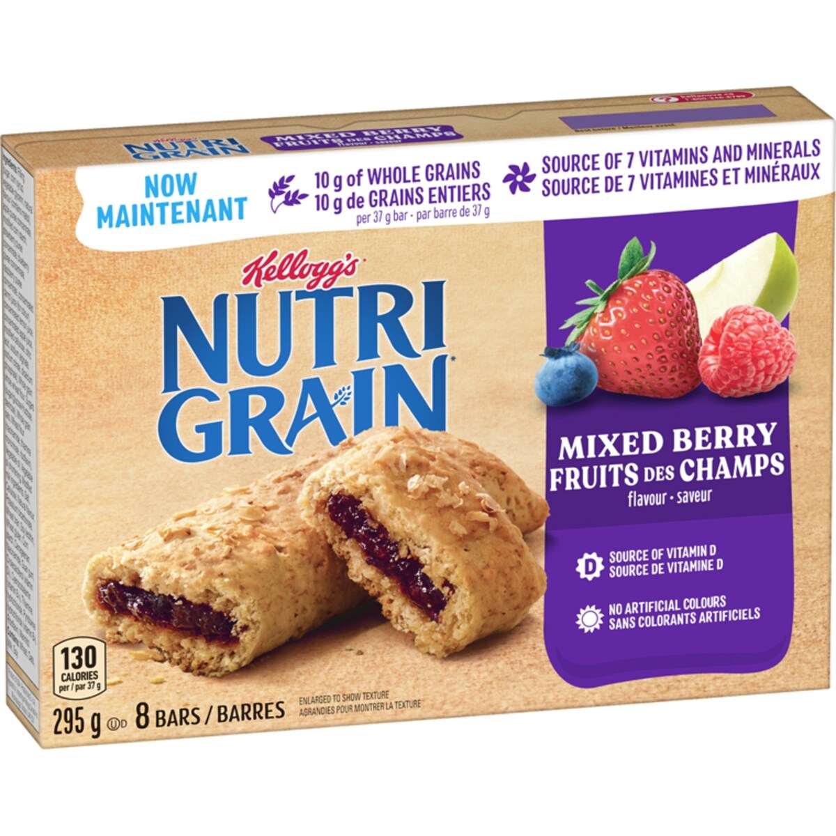 Barres de céréales Nutri-Grain Fruits des champs, 8 barres