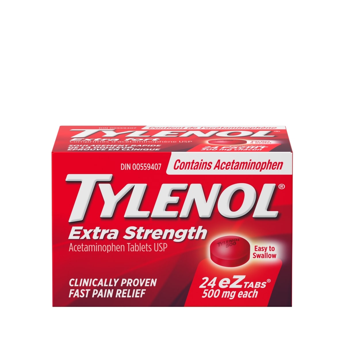 Extra Strength Pain Relief Acetaminophen 500mg EZTabs