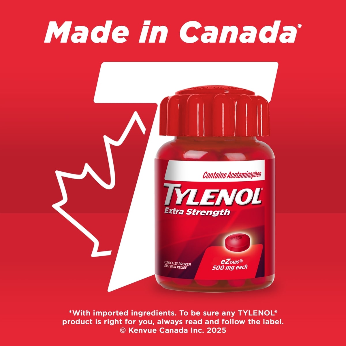 Extra Strength Pain Relief Acetaminophen 500mg EZTabs