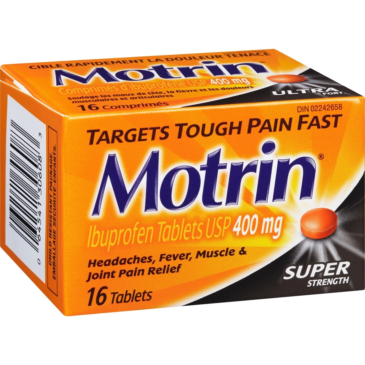 Analgésique à l’ibuprofène, Ultra fort, comprimés à 400 mg