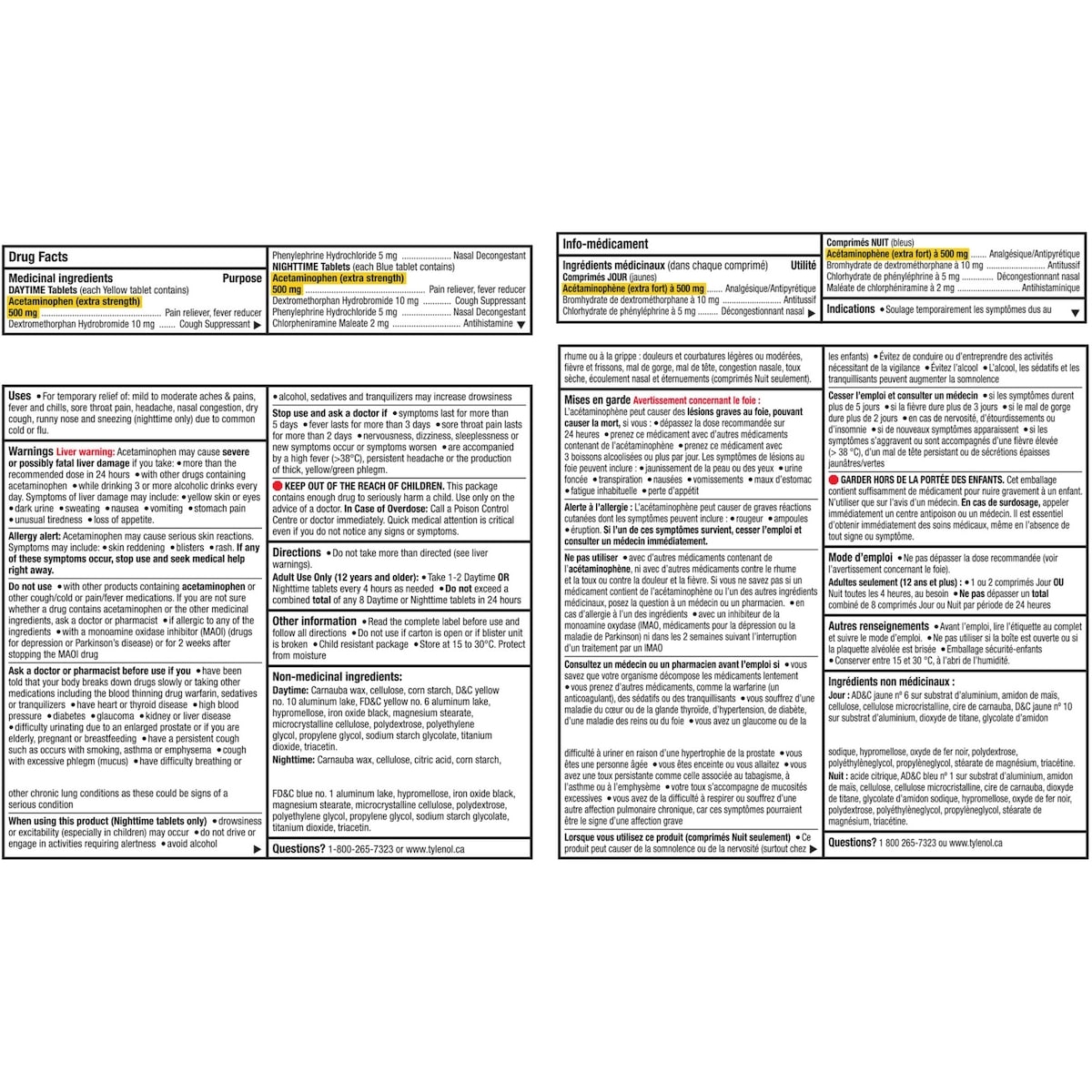 Soulagement de la grippe, jour/nuit, extra fort, comprimés FaciliT