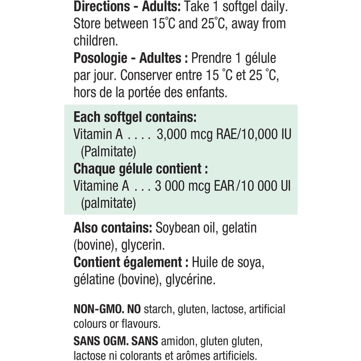 Vitamin A 10,000 IU