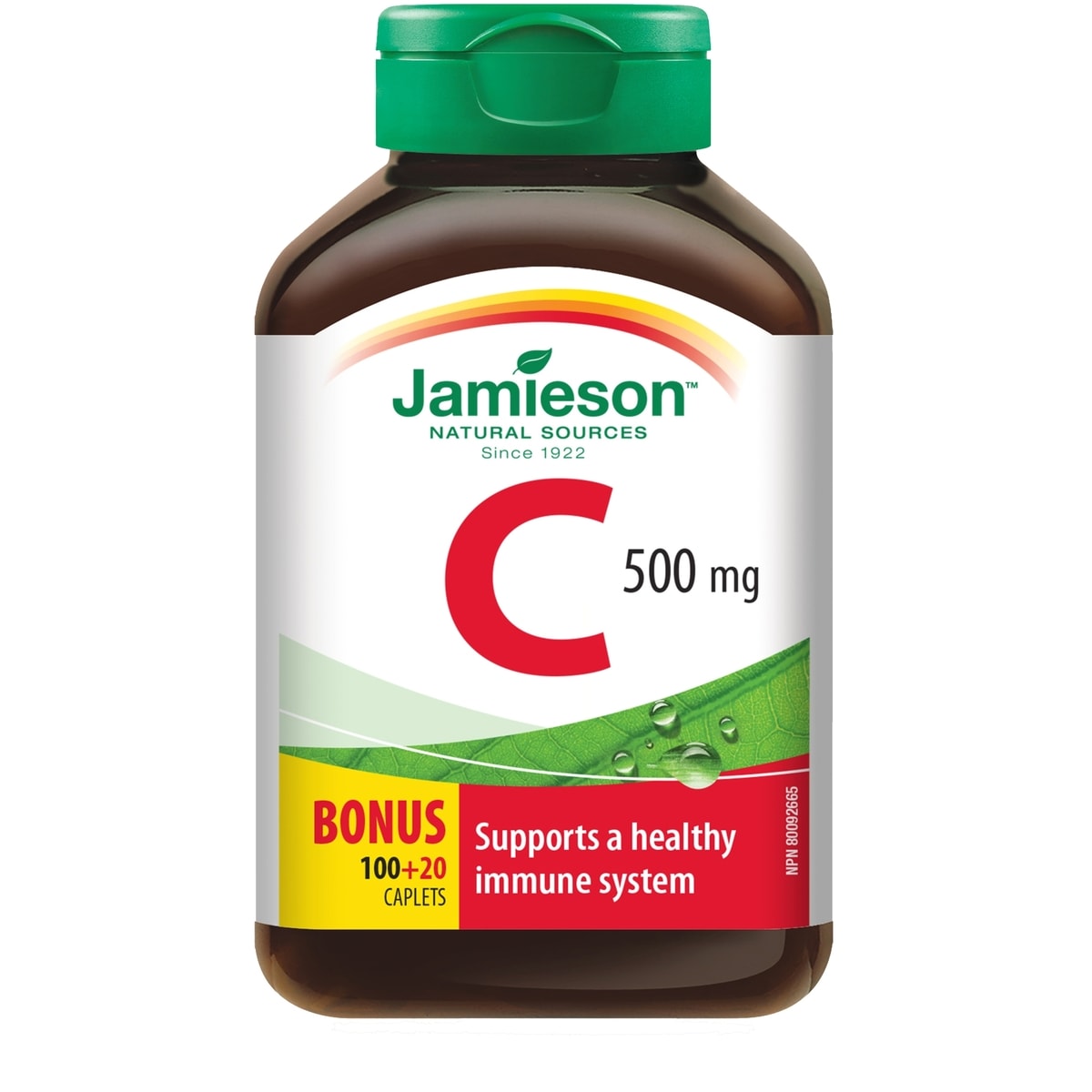 Jamieson Vitamin C Caplets, 500 mg 120 Count