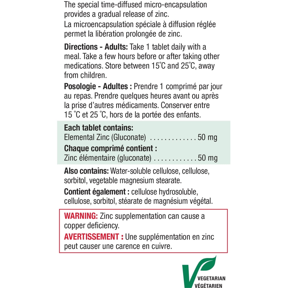 Zinc 50 mg Timed Release