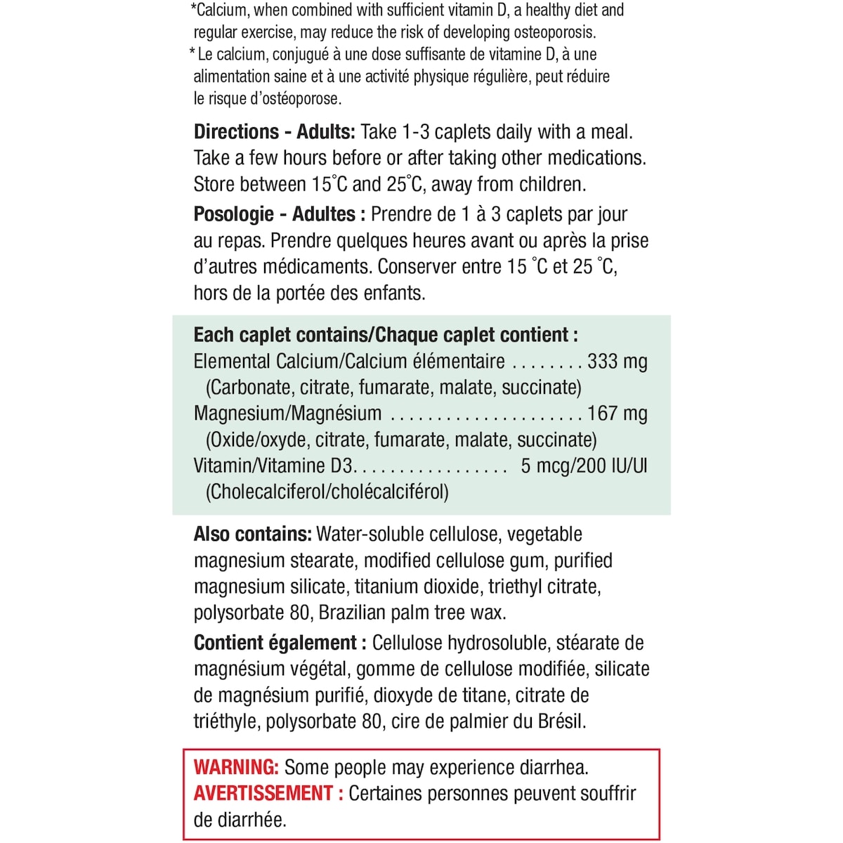 Calcium Magnesium + Vitamin D3 Caplets