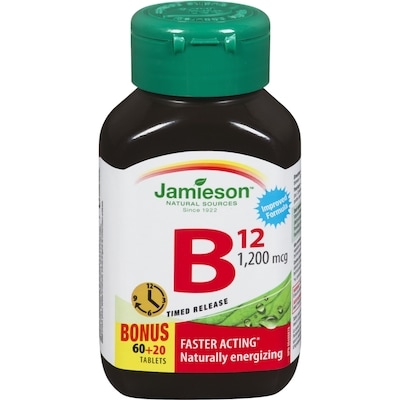 Jamieson Vitamin B12 1,200 Mcg Timed Release Tablets | Shoppers Drug Mart