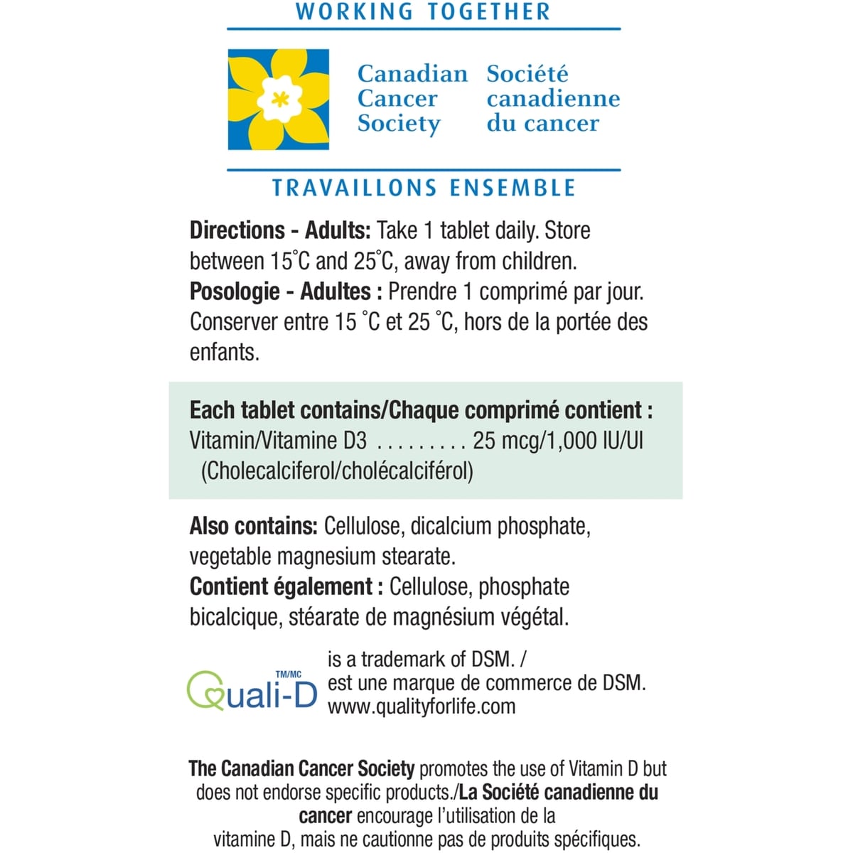 Vitamine D 1000 UI - Format Économique