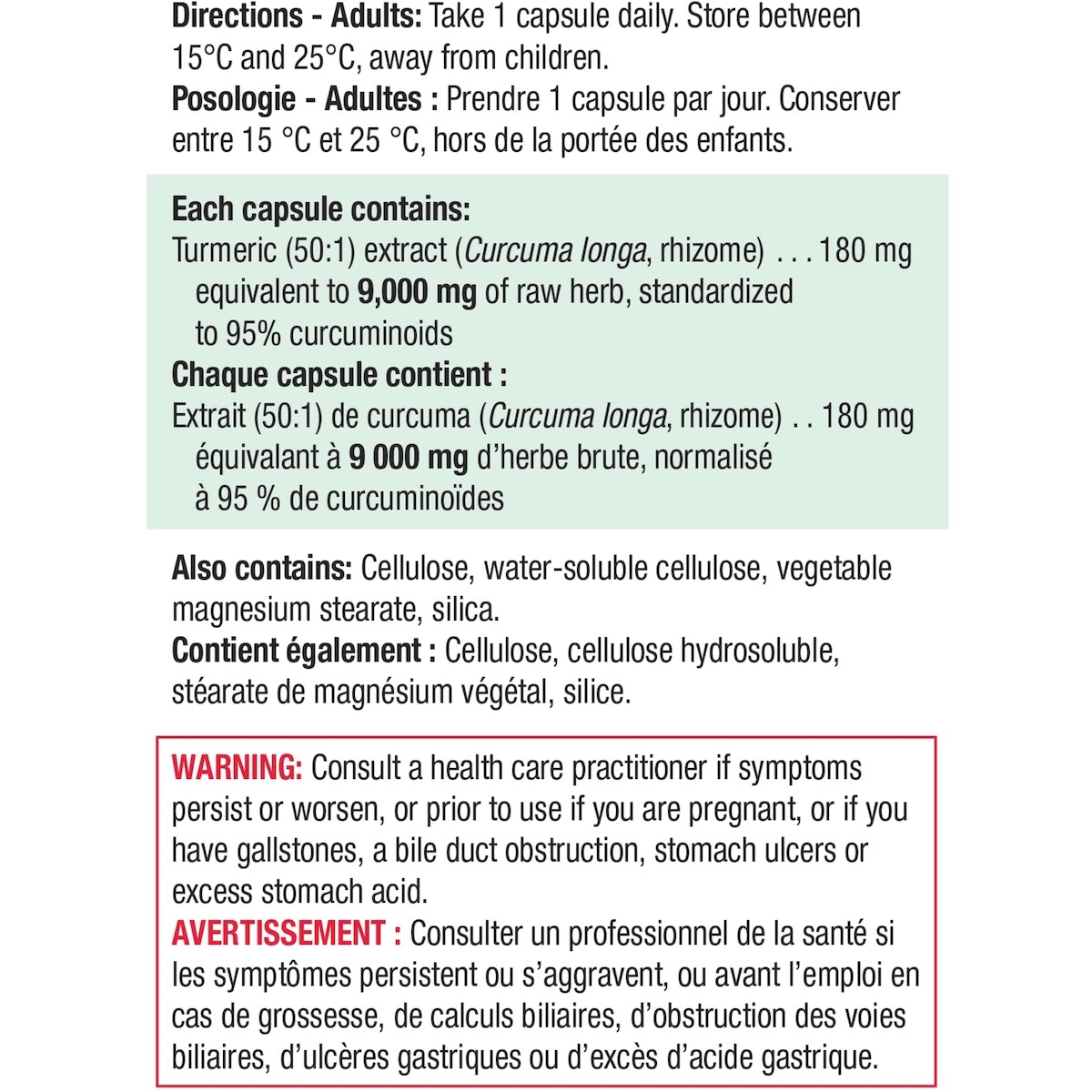 Curcumine de Curcuma Ultra Fort