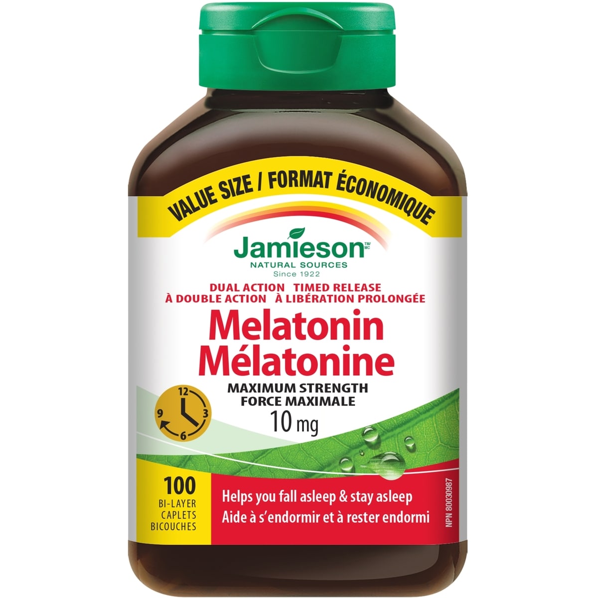 Melatonin Maximum Strength Timed Release Dual Action Bi-Layer Caplets