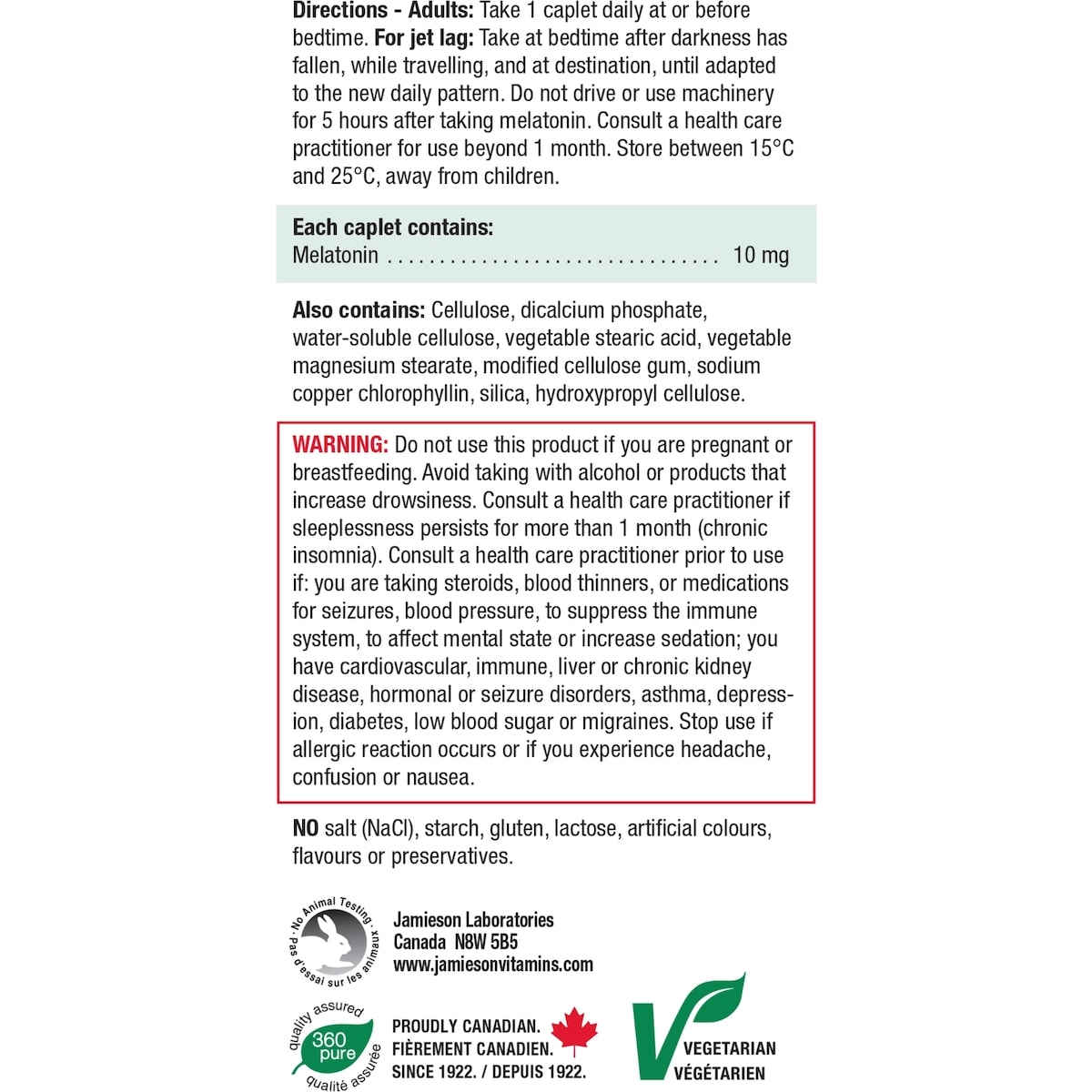 Mélatonine 10 mg double action à libération prolongée - Format économique