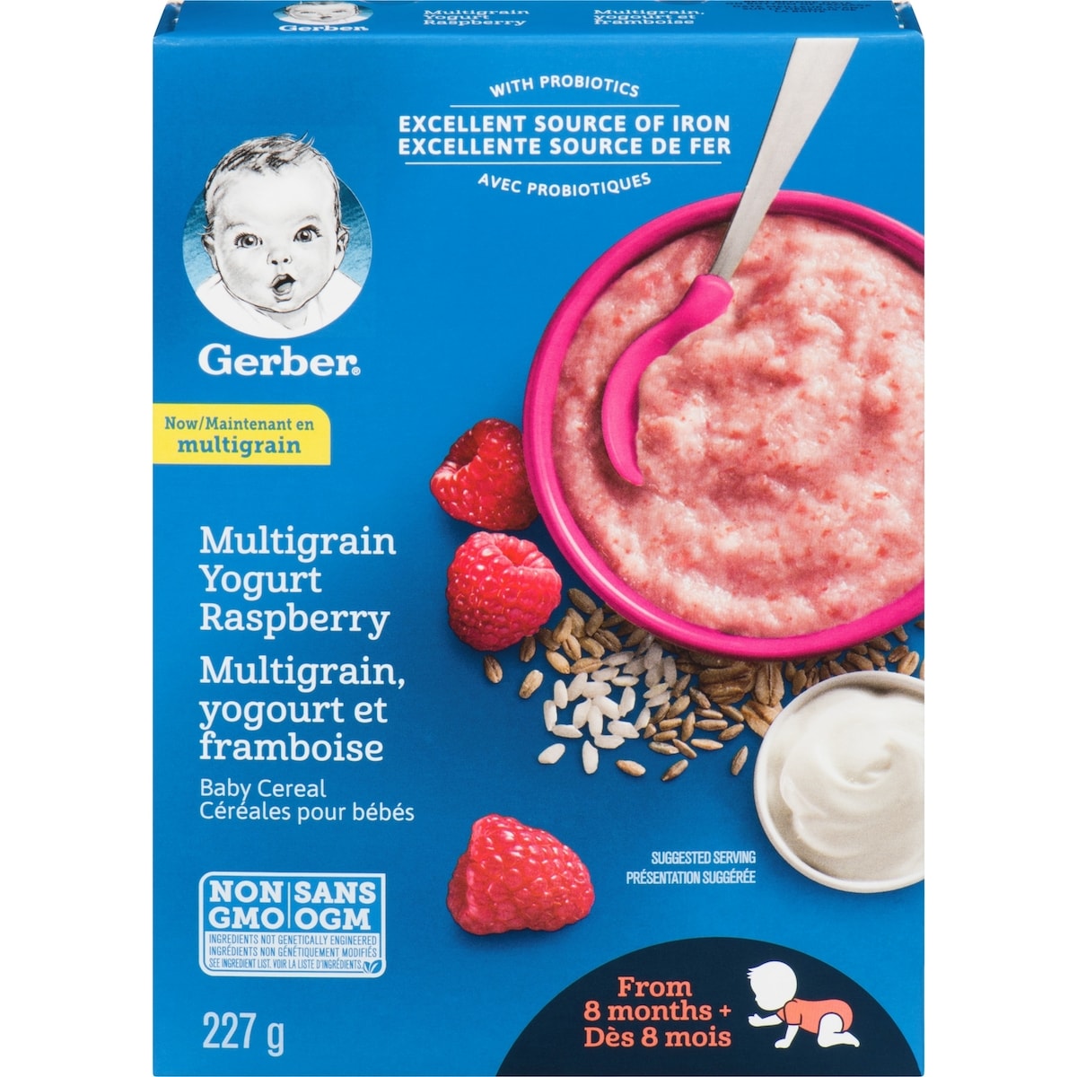 Céréales pour bébés Étape 3 Multigrains avec yogourt et framboise