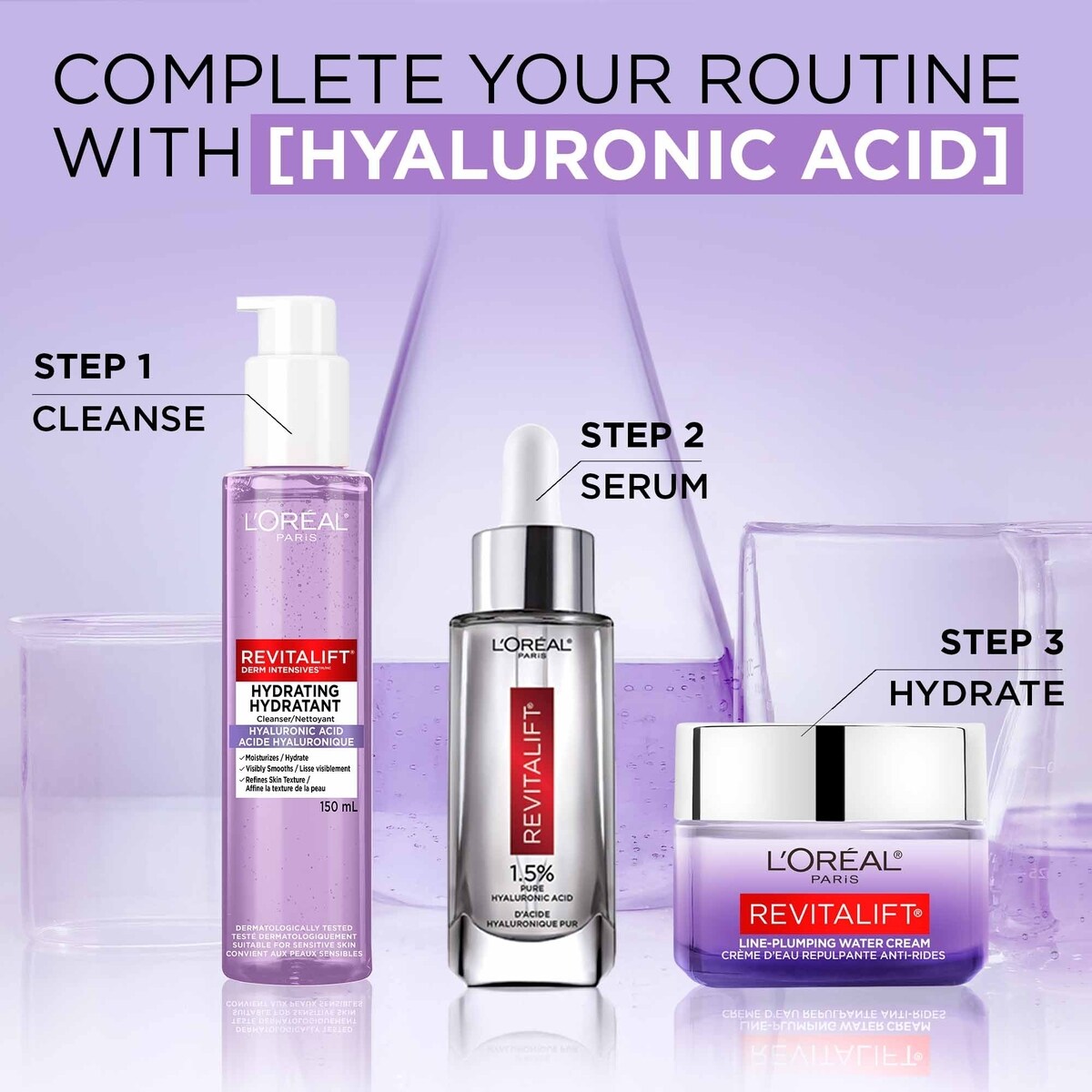 Kit de soins hydratants à l'acide hyaluronique