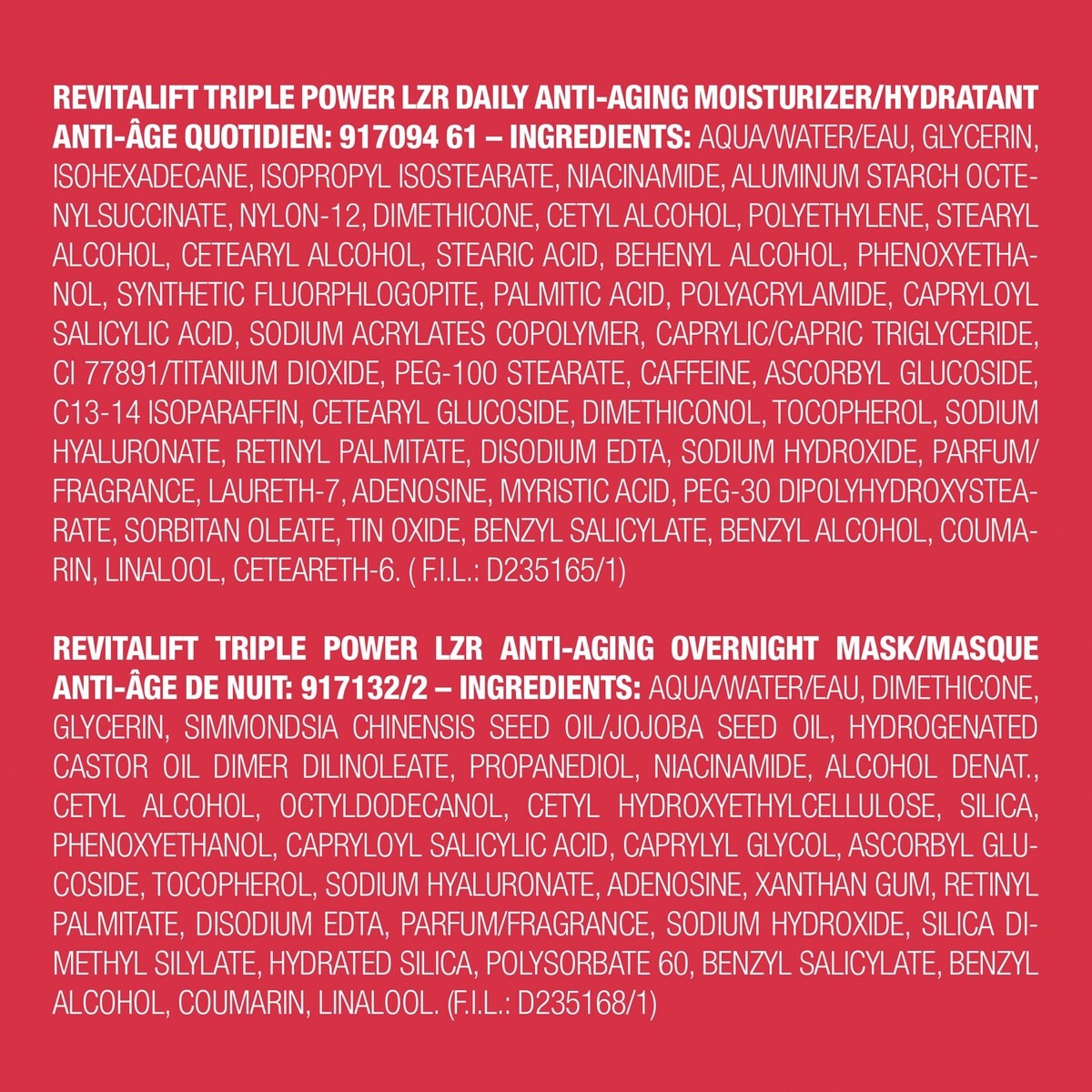 Revitalift Triple Power LZR Crème de Jour & Crème de Nuit Anti-Âge avec Pro-Rétinol, Vitamine C et Acide Hyaluronique
