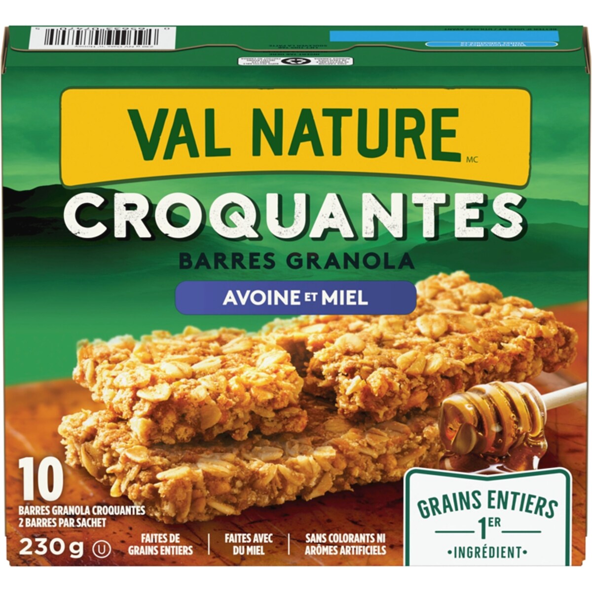 Croquantes Avoine et Miel Barees Granola Barres 2CT , 10Barres
