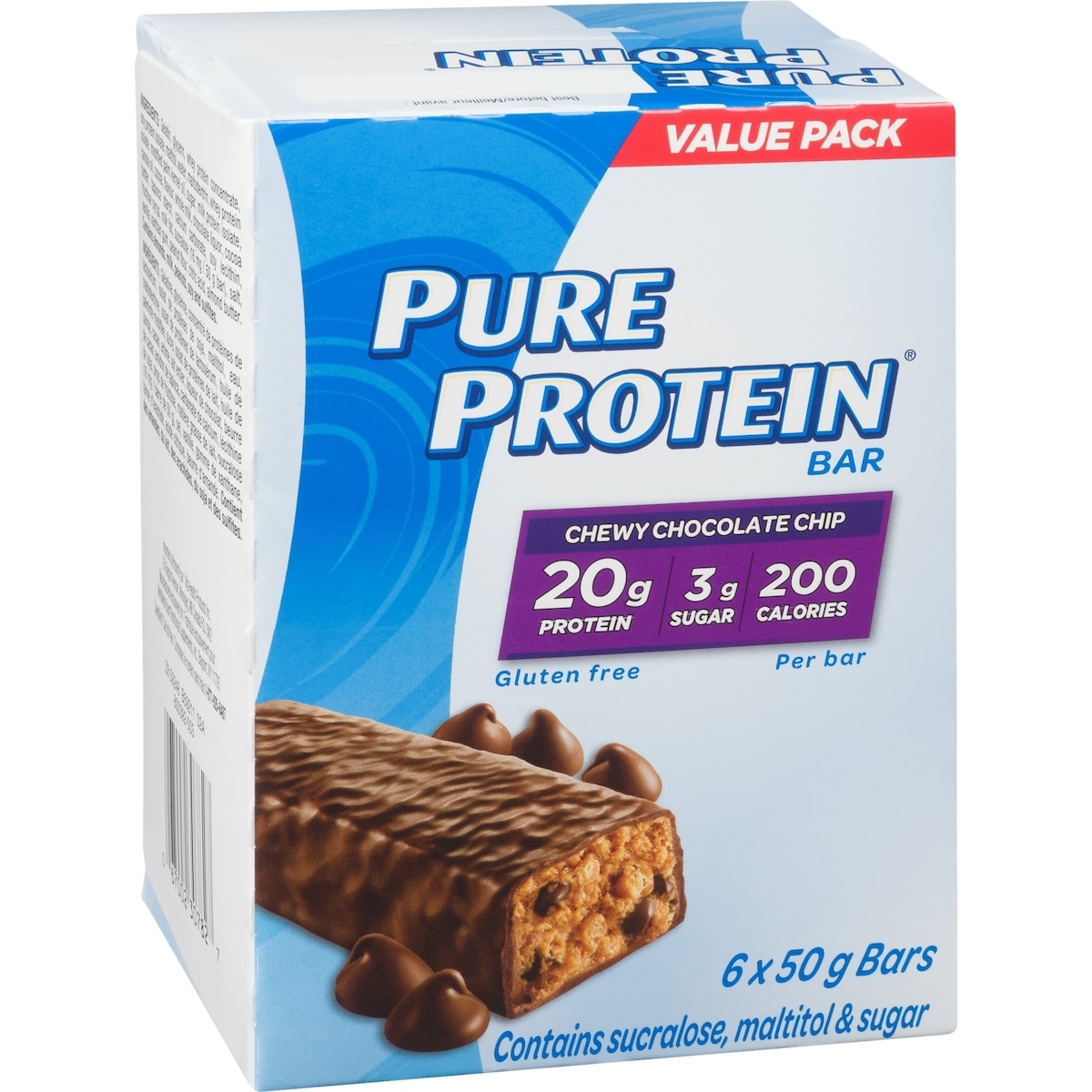 Pure Protein Bars, Chewy Chocolate Chip, Gluten Free Snack Bar