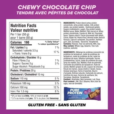 Bars, Chewy Chocolate Chip, Gluten Free Snack Bar 2