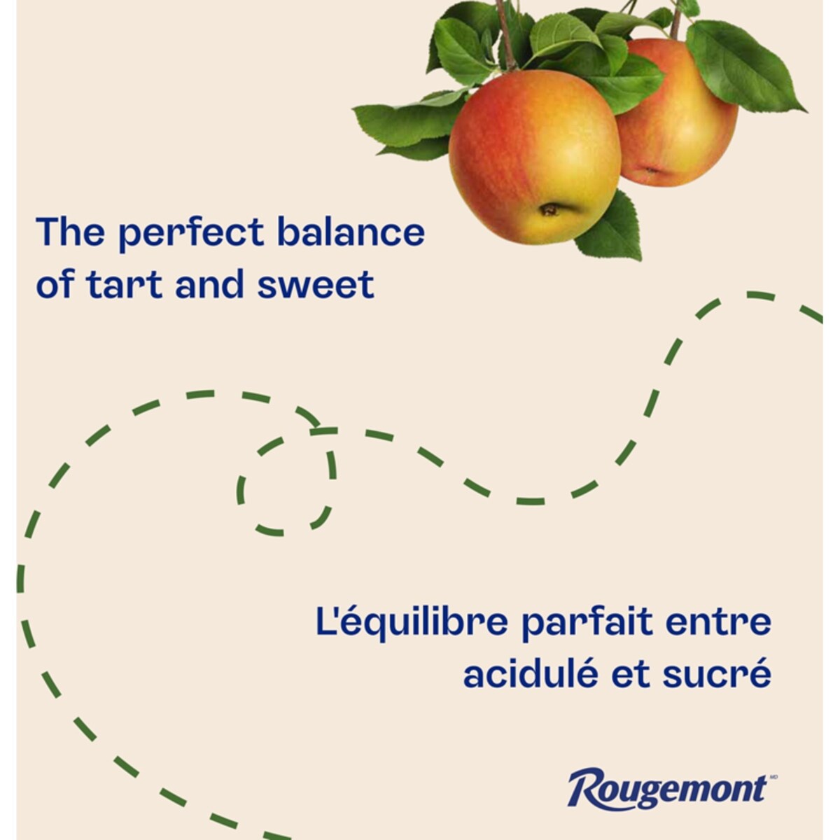 Jus de pomme doux sans sucre ajouté à faible acidité