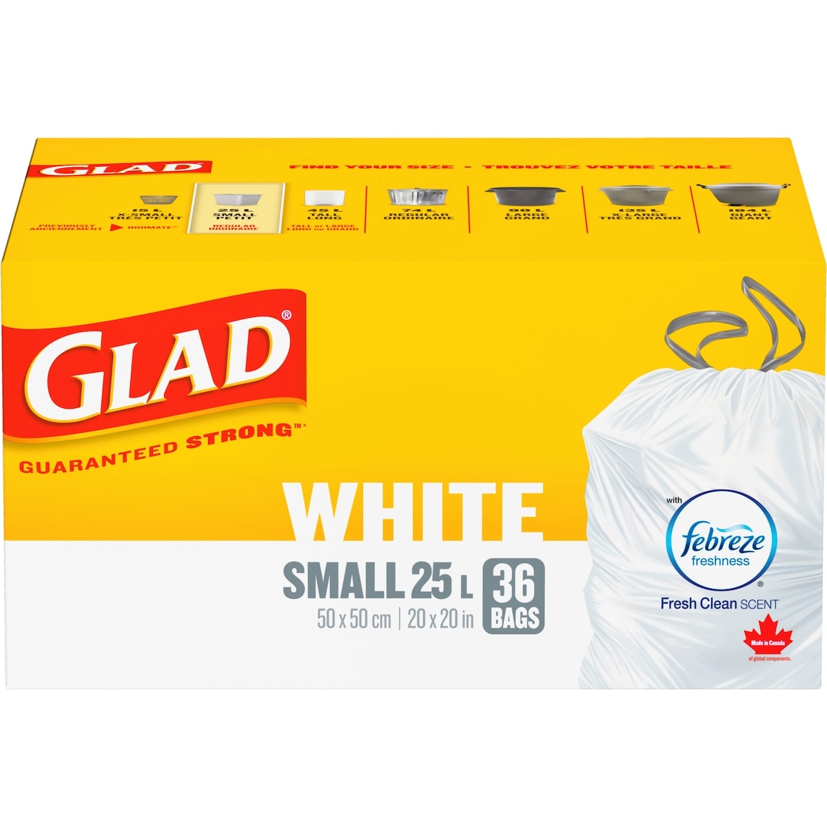 Sacs blancs petits 25 l