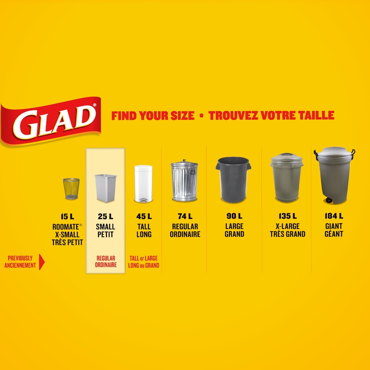 Bags White Small 25 L