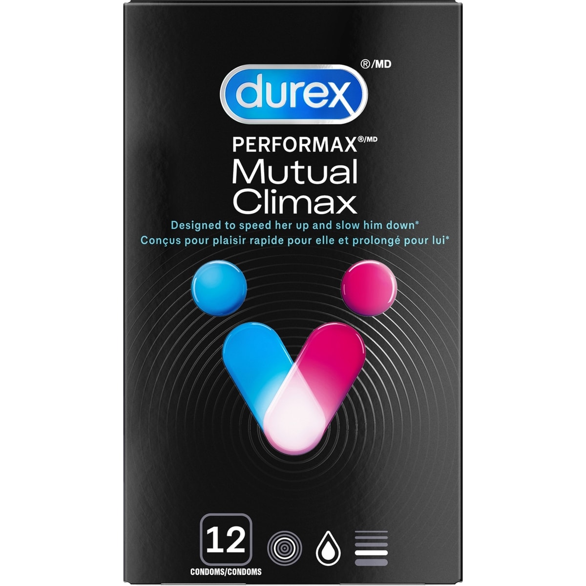 Durex Durex Mutal Climax Condoms, Ribbed & Dotted Condoms with Delay Gel 12 Count