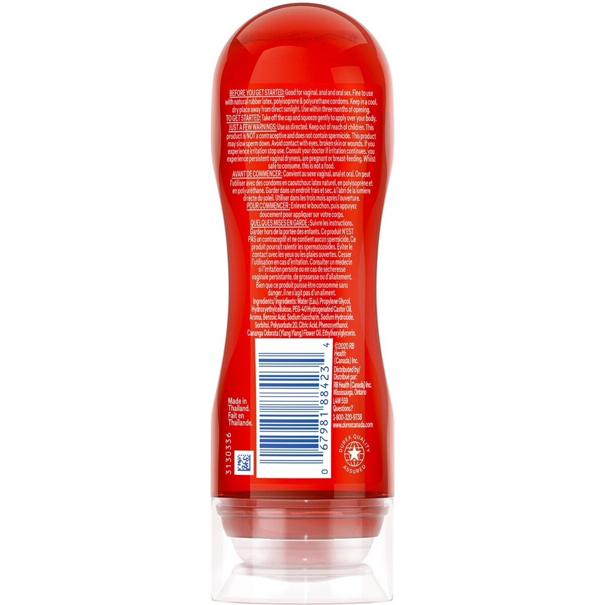 Lubrifiant personnel et gel à massage contenant de l’ylang-ylang Durex Play massage 2 en 1
