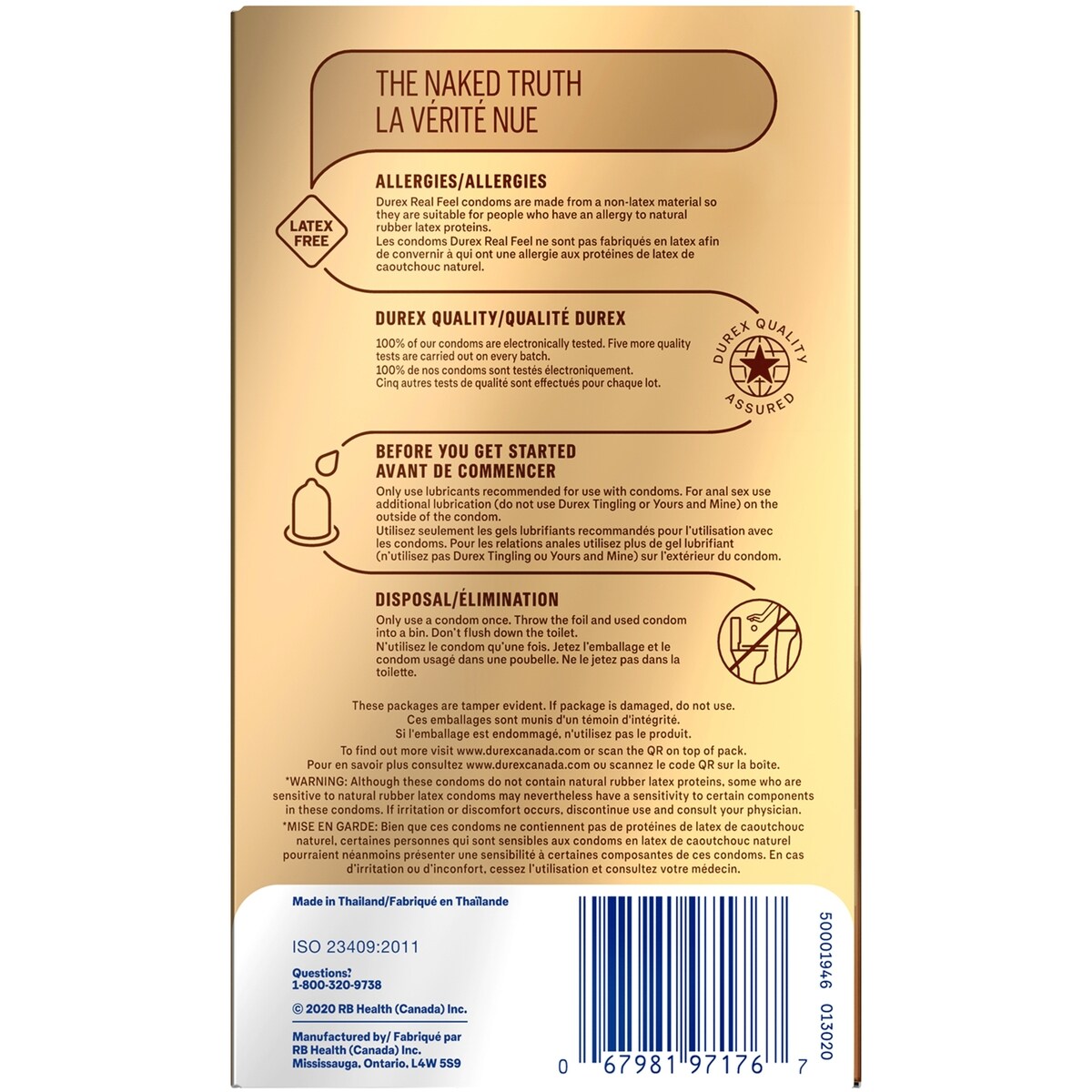 Condoms sans latex RealFeel de Durex